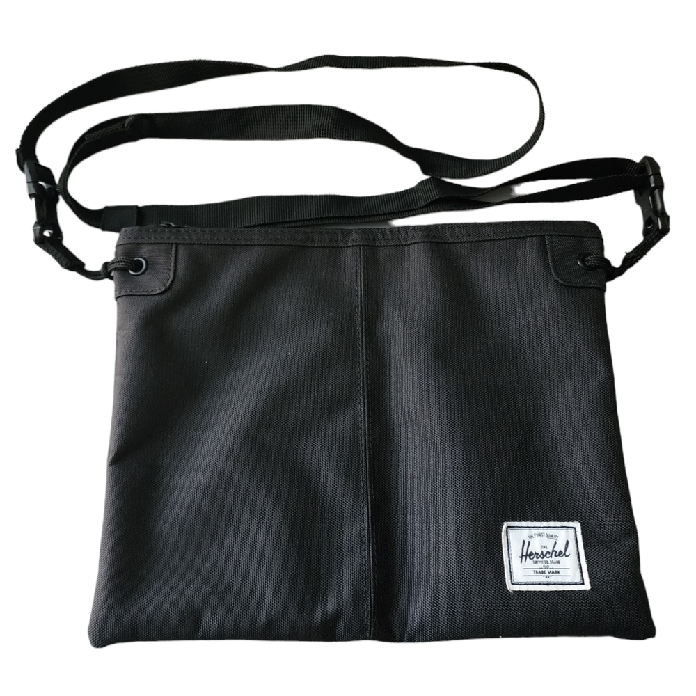 Herschel Supply Adler Black Canvas Crossbody Bag